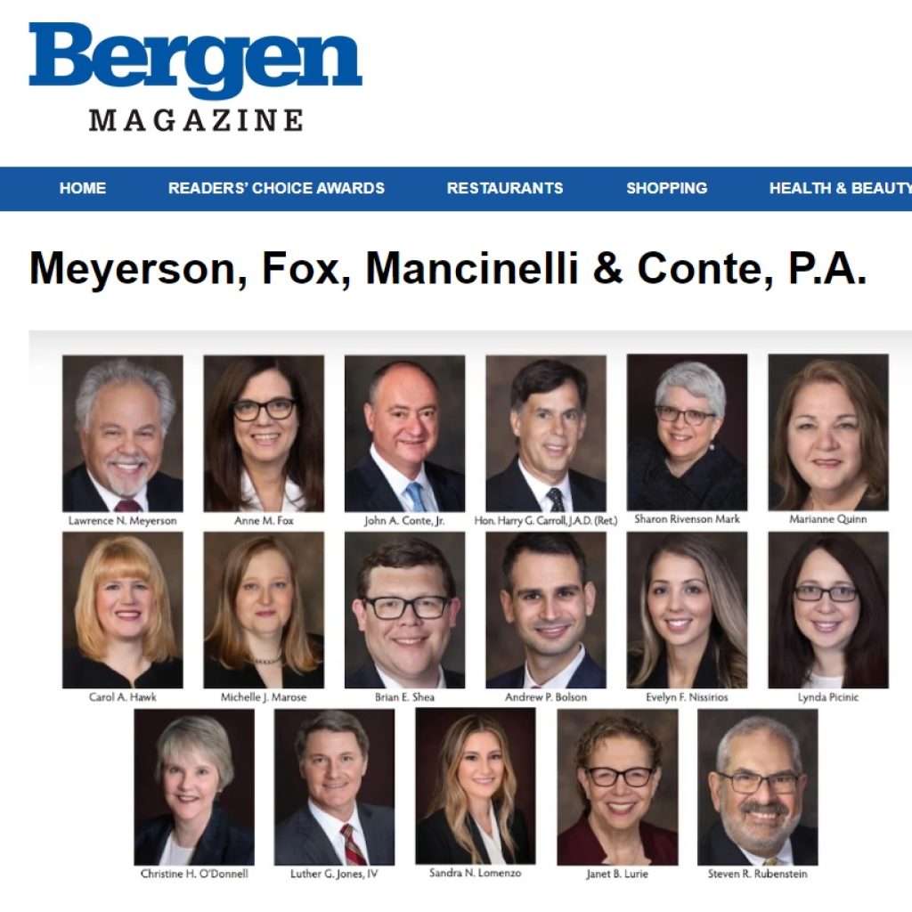 MFMC Lawyers named Bergen Top Lawyers